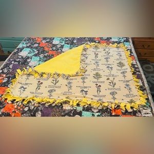 NEW Handmade Flowers W Their Names Fleece Blanket